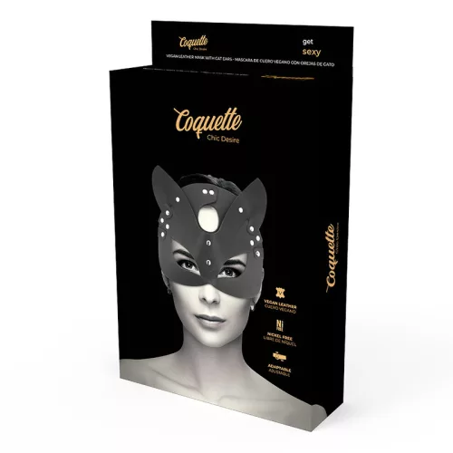 Coquette Chic Desire – vegán bőr maszk nyuszifülekkel