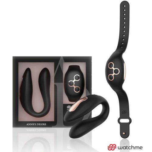 ANNE'S DESIRE – dupla öröm prémium vibrátor fekete/arany színben