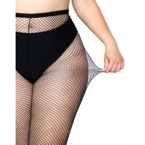 Leg Avenue – plus size harisnya, érzéki halszálka mintával