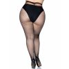 Leg Avenue – plus size harisnya, érzéki halszálka mintával