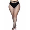Leg Avenue - fekete plus size hátsó varrású harisnyanadrág
