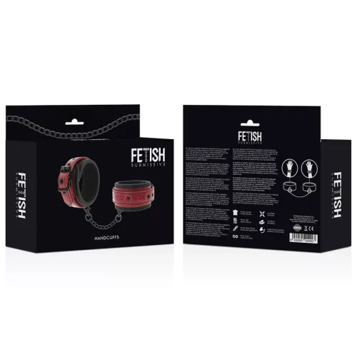 Fetish Submissive – vegán bőr kézbilincsek neopréne béléssel