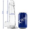 X RAY – áttetsző pénisz és heregép 20 cm hosszú