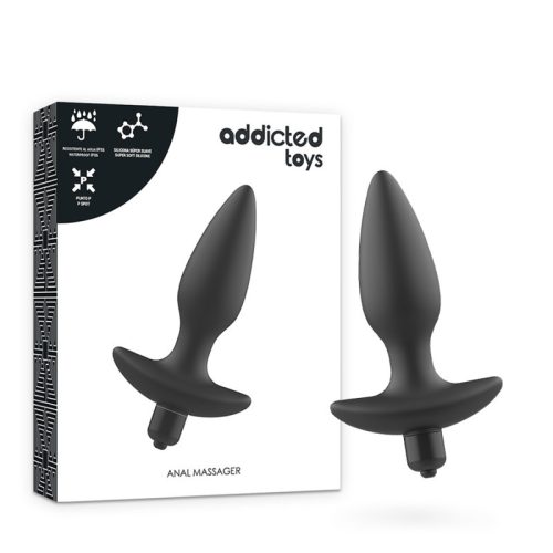 ADDICTED TOYS – rezgő anális masszírozó dugó fekete