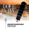 DOLCE VITA – újratölthető, 7 sebességes vibrátor fekete színben