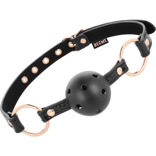 BEGME – fekete bőrball gag prémium vegán bőrből