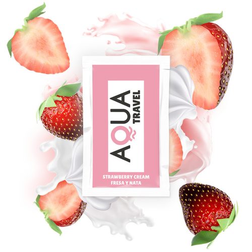 AQUA TRAVEL – eperkrém ízű vízbázisú síkosító 6 ml