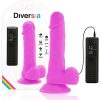 DIVERSIA - rugalmas vibráló dildó lila 20,5 cm