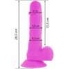 DIVERSIA - rugalmas vibráló dildó lila 20,5 cm