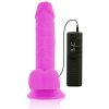 DIVERSIA - rugalmas vibráló dildó lila 20,5 cm