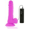 DIVERSIA - rugalmas vibráló dildó lila 20,5 cm