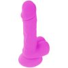 DIVERSIA - rugalmas vibráló dildó lila 20,5 cm