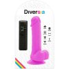 DIVERSIA - rugalmas vibráló dildó lila 20,5 cm