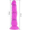 DIVERSIA – rugalmas vibráló dildó lila, 21 cm hosszú
