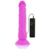DIVERSIA – rugalmas vibráló dildó lila, 21 cm hosszú
