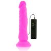 DIVERSIA – rugalmas vibráló dildó lila, 21 cm hosszú