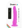 DIVERSIA – rugalmas vibráló dildó lila, 21 cm hosszú