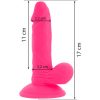 DIVERSIA - rugalmas vibráló dildo, 17 cm, rózsaszín