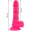 DIVERSIA - rugalmas, vibráló dildó, 20.5 cm, rózsaszín