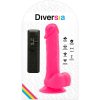 DIVERSIA - rugalmas, vibráló dildó, 20.5 cm, rózsaszín