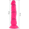 DIVERSIA – rugalmas vibráló dildó, 21 cm, rózsaszín