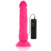 DIVERSIA – rugalmas vibráló dildó, 21 cm, rózsaszín