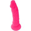 DIVERSIA – rugalmas vibráló dildó, 21 cm, rózsaszín