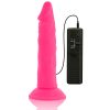 DIVERSIA – rugalmas vibráló dildó, 23 cm, rózsaszín
