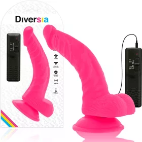 DIVERSIA – rugalmas, vibráló dildó rózsaszín 21,5 cm