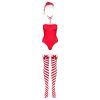 Obsessive Kissmas Teddy XS/S – érzéki body ünnepi hangulatban