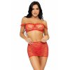 LEG AVENUE – háromdarabos szett: top, mini szoknya, tanga