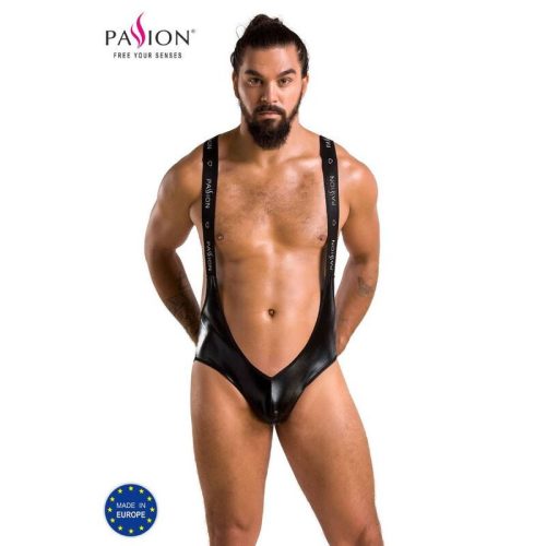 PASSION 027 BODY BRUNO – elegáns fekete testharisnya L/XL