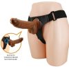PRETTY LOVE – univerzális harness fekete dildóval, 20 cm