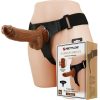 PRETTY LOVE – univerzális harness fekete dildóval, 20 cm