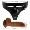 PRETTY LOVE – univerzális harness fekete dildóval, 20 cm