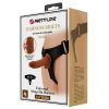 PRETTY LOVE – univerzális harness fekete dildóval, 20 cm