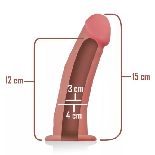 INTENSE – üreges harnesz dildóval 16 x 3 cm