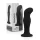 BLACK&SILVER – prémium szilikon fekete anális plug