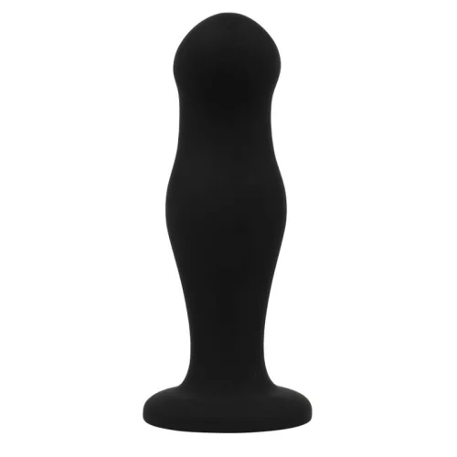 BLACK&SILVER – prémium szilikon fekete anális plug