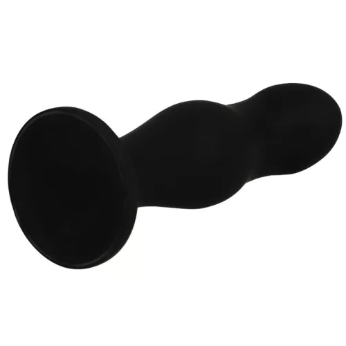 BLACK&SILVER – prémium szilikon fekete anális plug