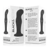 BLACK&SILVER – prémium szilikon fekete anális plug