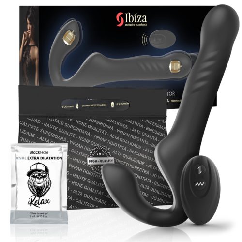 IBIZA - távirányítós, strap-on vibrátor fel-le mozgással