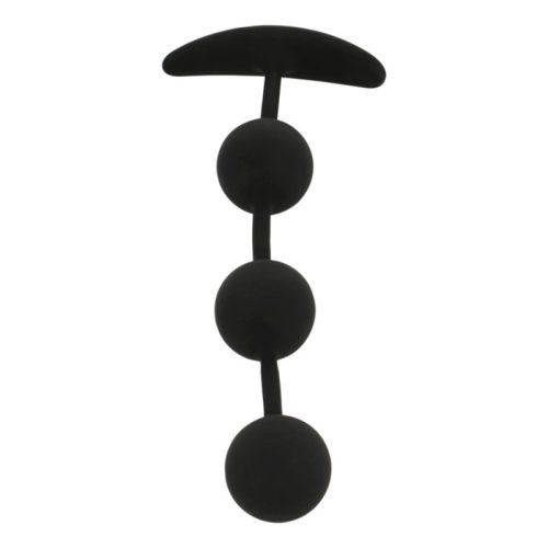 BLACK&SILVER - Harry – szilikon anális gyöngyökkel, 14 cm