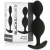 BLACK&SILVER - Orson Plug – szilikon anális hullámos élmény 9 cm