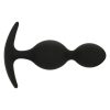 BLACK&SILVER - Orson Plug – szilikon anális hullámos élmény 9 cm