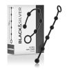 BLACK&SILVER – prémium szilikon anális gyöngyfűző 21 cm