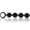 BLACK&SILVER - elegáns anális gyöngyös szett 15 cm