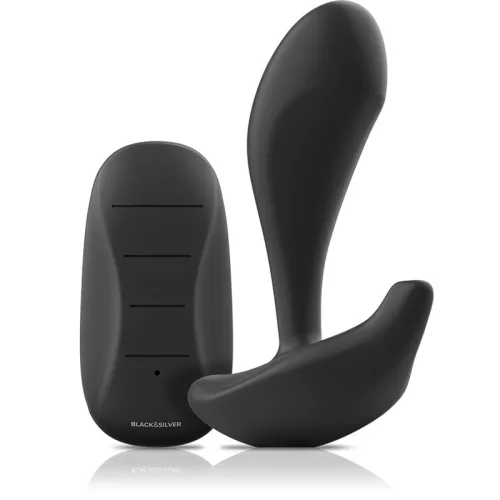 BLACK&SILVER - Dwayne – szilikon távirányítós anális plug