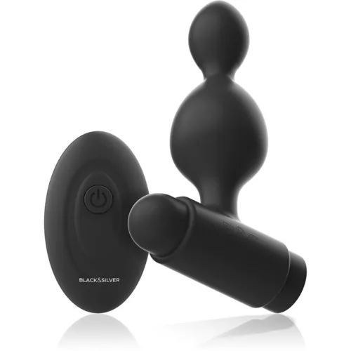 BLACK&SILVER – Tucker small – távirányítós szilikon anál plug