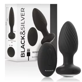 BLACK&SILVER – szilikon anál vibrátor távirányítóval